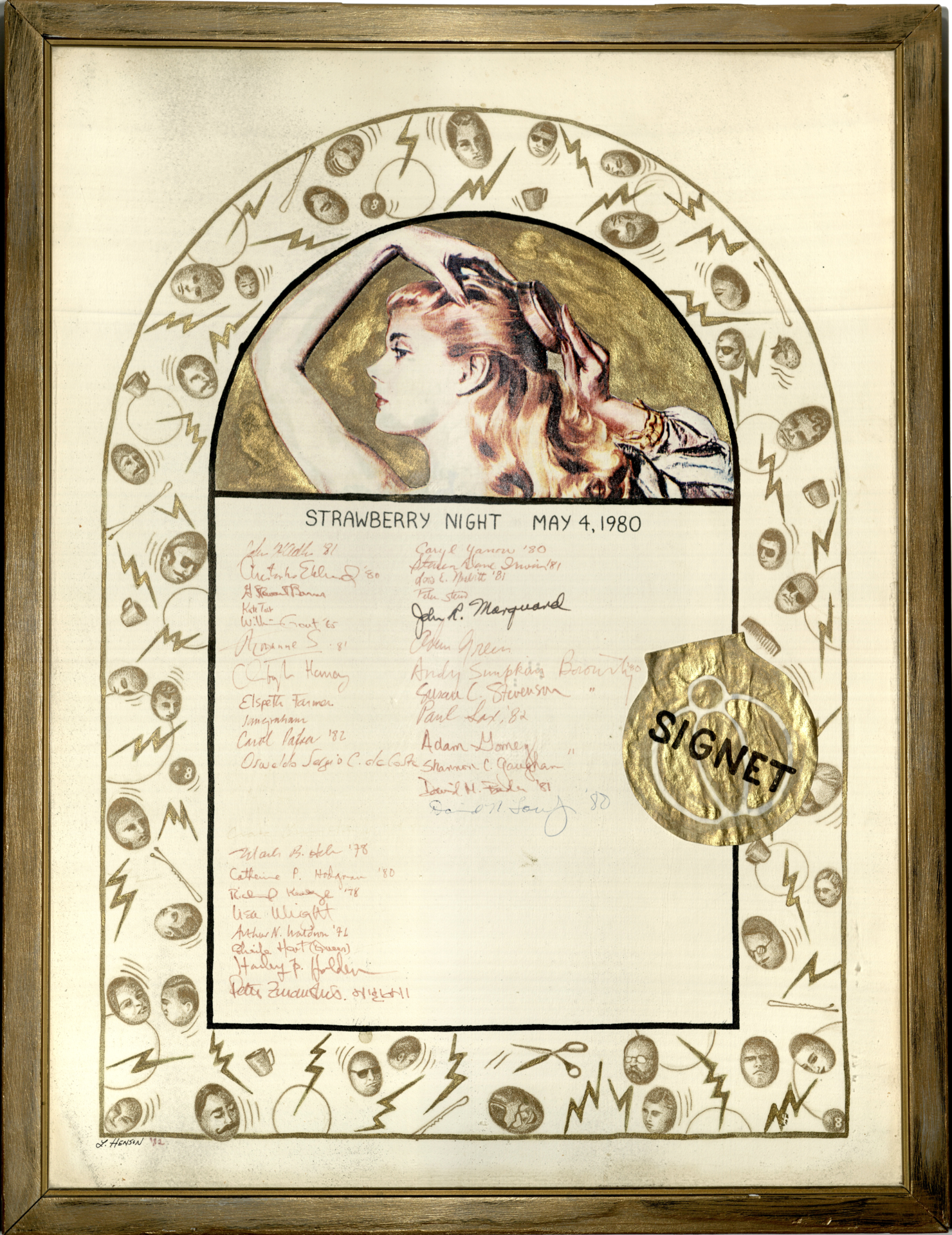 Decorated archival Signet poster titled Lady in Gold.