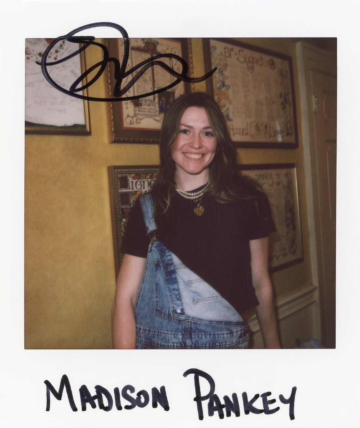Signed cast Polaroid portrait of Madison Mankey.